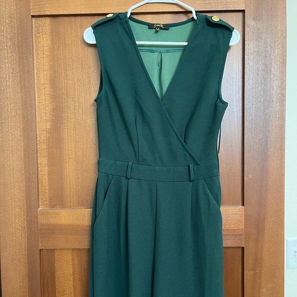 Small Hunter Green Wide Leg Jumpsuit - Picture 2 of 7